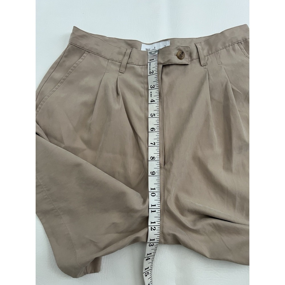 Westbound Vintage Solid Tan High Rise Mom Shorts Size 10 Neutral Preppy Vacation - Picture 9 of 9